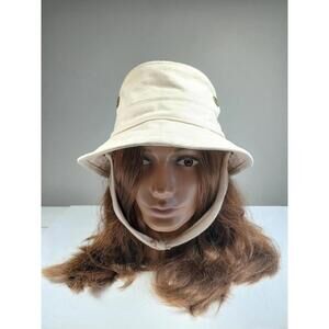 Tilley Endurables Hat Mens Fitted 7 1/8 Cream Boonie Bucket Vented Strap